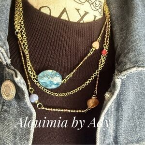 Alquimia Gold and Multicolor Necklace